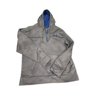 Under Armour Mens Gray blue ColdGear Large Hoodie sweater size L/G SKU 7219